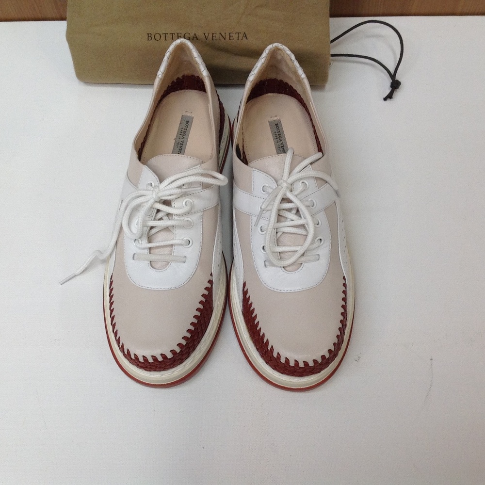 Bottega Veneta Intrecciato-Trimmed  Oxfords 36 New